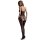 Black Lace Temptation Bodystocking – Schwarzer Spitzen Catsuit, ouvert (im Schritt offen), Einheitsgröße XS–L (34–40)