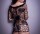 Heartstrings Fishnet Dress – Off-shoulder mini dress with heart details, XS-M (34-38)