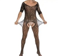 Midnight Grid Mens Bodysuit – Ouvert Catsuit, XS-L,...