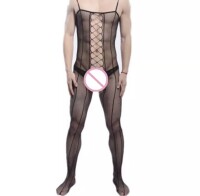 Midnight Temptation Mens Bodystocking –...