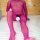 Neon Pink Men’s Open Crotch Mesh Bodystocking – Herren Bodystocking in Neonpink, ouvert, Langarm, Einheitsgröße XS–L (34–40)