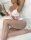 Blush Ribbon Cutout Bodystocking – Pastel Pink Lace Catsuit with Fishnet Legs & Ouvert Crotch