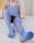 Ocean Desire Tri Strap Mens Bodystocking (One Size XS–L) – blue fishnet, open crotch, elastic