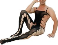 Black Cut-Out Bodysuit – Verführerisches Cut-Out-Design für Männer, ouvert, XS-M