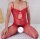 Scarlet Elegance Mens Bodystocking – Roter Spitzen-Catsuit, Ouvert, XS-L