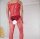 Scarlet Keyhole Men’s Lace Bow Bodystocking – Red lace men’s bodystocking with bow & keyhole, open crotch, soft & stretchy