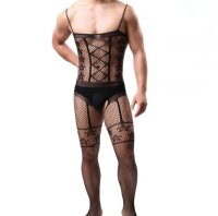 Eternal Lace Mens Bodystocking – Netz-Catsuit mit...