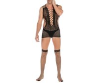 Obsidian Weave Men’s Lace Dress – Schwarzes...