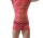 Crimson Circles Mens Mini Dress – Elastisch, figurbetont und aufregend