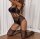 Obsidian Lattice Bodystocking – Schwarzer Netz-Catsuit mit floralen Mustern & ouvert Schritt, XS-L
