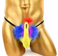 Mens Funny Rooster G-String – Witziger Herren-String, elastisch, S bis L