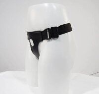 Black Command Harness – Verstellbares Strap-On Harness aus Kunstleder, XS–S, 38mm Öffnung