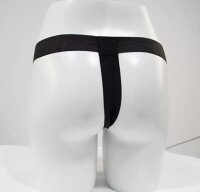 Black Command Harness – Verstellbares Strap-On Harness aus Kunstleder, XS–S, 38mm Öffnung