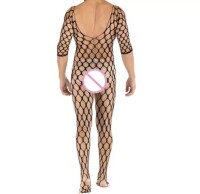 Black Mesh Men’s Bodystocking – Mutig, auffällig und stilvoll