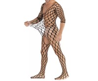 Black Mesh Men’s Bodystocking – Mutig, auffällig und stilvoll
