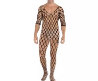 Black Mesh Men’s Bodystocking – Mutig, auffällig und stilvoll