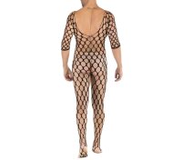 Macro Mesh Men’s Open-Crotch Bodystocking –...