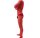 Red Inferno Men’s Lace Net Bodystocking – Roter Herren Netz-Bodystocking mit floraler Spitze, ouvert & elastisch