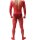 Red Inferno Men’s Lace Net Bodystocking – Roter Herren Netz-Bodystocking mit floraler Spitze, ouvert & elastisch
