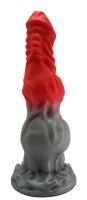 Molten Core Dildo – Vulkanischer Monsterschacht, 25 cm, groteske Struktur & Lavaglut-Farbspiel