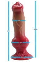 Lupine Flame Dildo – Der wilde Phallus des Wolfes, 19 cm, kraftvolle Struktur für animalische Lust