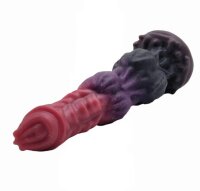 Crimson Pulse Dildo – Glitzernder Alien-Schaft, 25 cm, mehrfarbig & strukturiert für intensive Tiefe