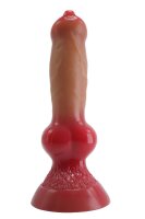RedRoot Surge Dildo – Kompakter Wolf-Dildo, 18 cm, mit Adernstruktur & kräftigem Saugnapf