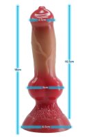 RedRoot Surge Dildo – Kompakter Wolf-Dildo, 18 cm, mit Adernstruktur & kräftigem Saugnapf