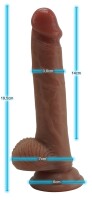 Realistic Lover Dildo – Naturgetreues Design mit Saugfuß, 19,5 cm für intensiven Genuss