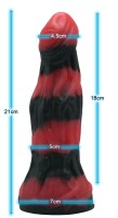 Inferno Wave Dildo – 21 cm, pulsierende Energie aus Dunkelheit und Flammen