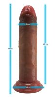 IronRoot Compact – Kompakter realistischer Dildo aus medizinischem Silikon, 18 cm, mit Saugnapf