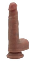 Velvet Brute – Realistic Silicone Dildo with Balls, 18 cm, detailed veins & suction base
