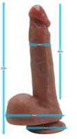 Granite Pulse – Anatomical Silicone Dildo, 22 cm, textured veins & realistic design