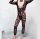 Geometric Desire Open Crotch Men’s Bodystocking – Ouverter Herren-Bodystocking mit geometrischem Netz & Langarm, Einheitsgröße XS–M (EU 34–40)