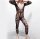 Geometric Desire Open Crotch Men’s Bodystocking – Ouverter Herren-Bodystocking mit geometrischem Netz & Langarm, Einheitsgröße XS–M (EU 34–40)