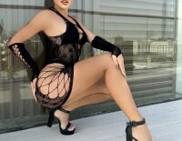 Mystic Seduction Black Dress – Verführerisches Langarm-Dessous mit Handschuhen, XS-M, elastisch
