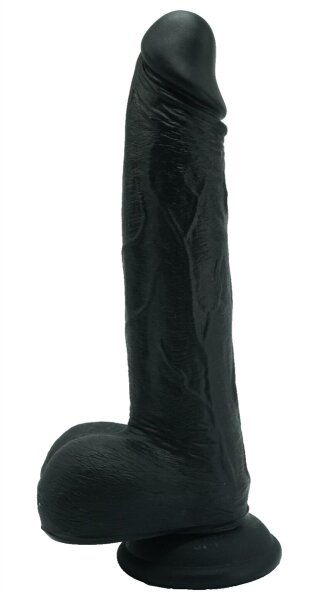 RealFeel Power Dildo – 22 cm Schwarzer Vibrator mit Vibration, Rotation, Bewegung & Wärmefunktion