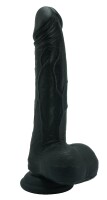 RealFeel Power Dildo – 22 cm Schwarzer Vibrator mit Vibration, Rotation, Bewegung & Wärmefunktion