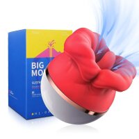 Big Mouth White Pleasure Vibrator - 5 Saugmodi,...