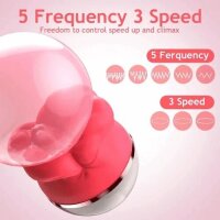 Big Mouth Suction Vibrator – 3 Suction Modes, 5 Vibration Levels, Clitoral & Nipple Stimulation