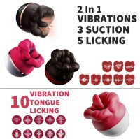 Big Mouth Vibrator Black Beauty - 3 Saugmodi, 5 Vibrationsstufen, Wiederaufladbar für intensive Stimulation