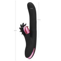Begonia Angel Beginner Vibrator with Windmill Tongue – Schwarze Edition für intensive Sinneserlebnisse