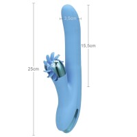 Begonia Angel Rotating Beaded Vibrator with Windmill Tongue – Blaue Edition für unvergleichliche Stimulation