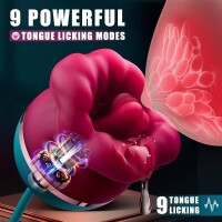 Rose Duo Vibrator – Klitorale Zungenstimulation und stoßender Liebesei-Vibrator, doppelte Stimulation