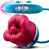 Velvet Bloom Duo – 9 Zungenmodi & 6 Stoßmodi, wasserdicht, USB-aufladbar