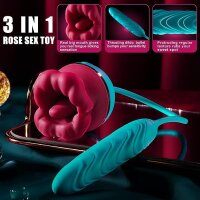 Velvet Bloom Duo – 9 Zungenmodi & 6 Stoßmodi, wasserdicht, USB-aufladbar