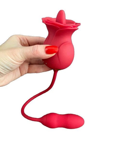 Petal Passion Duo – 7 Zungenmodi & 7 Vibrationsmodi, wasserdicht, USB-aufladbar