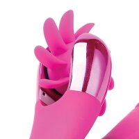 Begonia Angel Realistic Telescopic Vibrator with Windmill Tongue – 25.5 cm, 7 Modes, USB