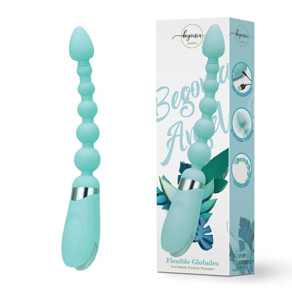 Begonia Angel Flexible Globules Prostata Massagegerät – Flexibles Analperlen Toy mit 10 Vibrationsmodi, wiederaufladbar