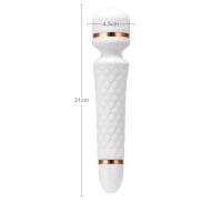 Begonia Angel Power Wand Massager – Leistungsstarker Massagestab in Weiß mit 10 Geschwindigkeiten, Wasserfest